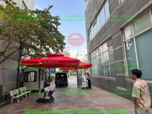 Dù Lệch Tâm Vuông 3x3m DOL English Tặng Các Chung Cư Tại TP.HCM Và Khu Vực Phía Nam